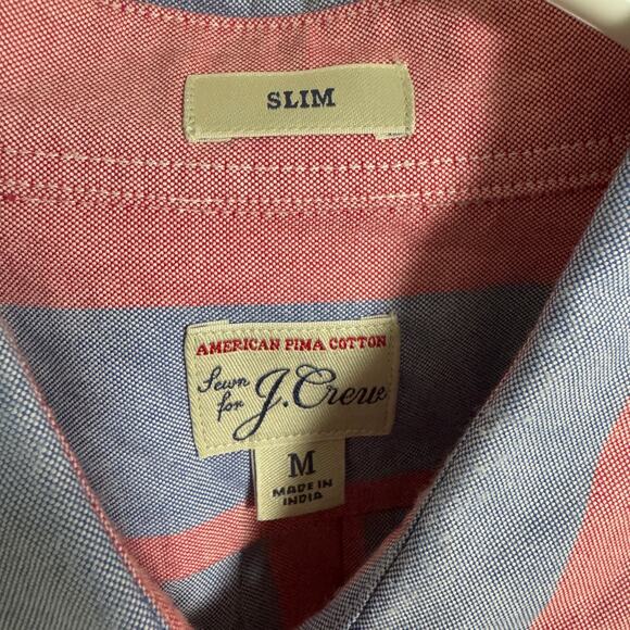 J Crew Slim American Pima Cotton Striped Shirt US Men's M - Picture 4 of 6